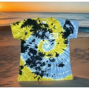 Big Bud Press T-Shirt Short Sleeve Front Graphic Tie Dye  Sunshine Spiral Medium